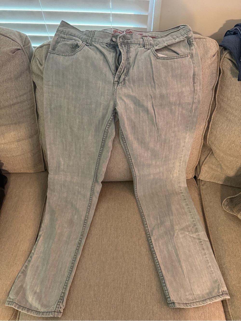 Red Camel Men's Straight Leg Jeans in Light Gray